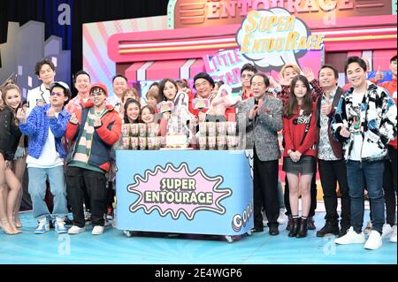 Taipeh. Januar 2021. Jacky Wu und Sandy feiern am 24. Januar 2021 in Taipei, Taiwan, China den 5. Geburtstag ihrer TV-Show± Super Followers.(Foto by TPG) Quelle: TopPhoto/Alamy Live News Stockfoto