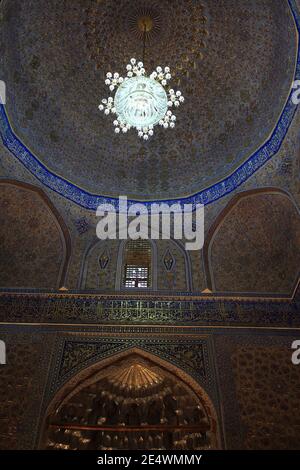 Kuppel von Guri Amir. Es ist ein Mausoleum des asiatischen Eroberers Tamerlane in Samarkand, Usbekistan Stockfoto