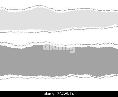 Zerrissenes Papier. Zerrissene, zerrissene Stücke. Vektorgrafik. Stock Vektor