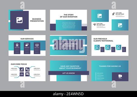 Moderne Business-Präsentation, Pitch Deck, Investition Idee Präsentation Vektor-Vorlage Stock Vektor