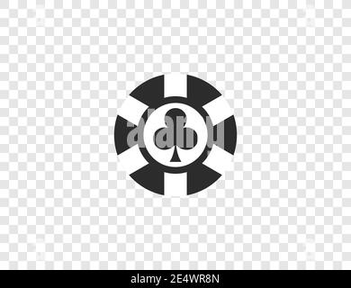 Casino, Chip-Glücksspiel Jackpot-Symbol. Vektor-Illustration, flaches Design. Stock Vektor