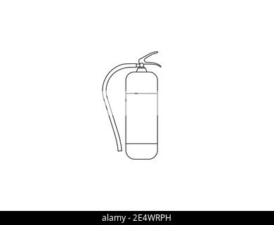 Symbol „Sicherheit“, „Rire“, „Feuerlöscher“. Vektor-Illustration, flaches Design. Stock Vektor