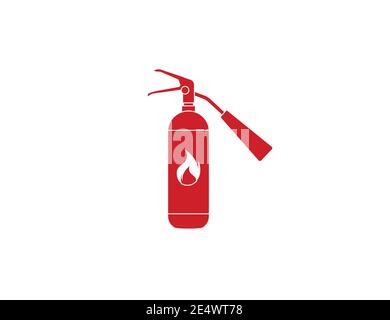 Symbol „Sicherheit“, „Rire“, „Feuerlöscher“. Vektor-Illustration, flaches Design. Stock Vektor