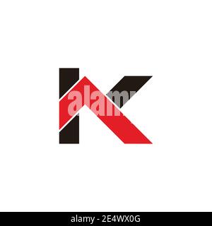 Abstrakter Buchstabe k Pfeile nach oben Symbol Logo Vektor Stock Vektor