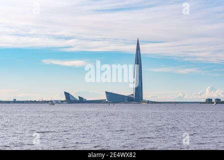 Sankt Petersburg, Russland - 12. Juli 2020: Lakhta Zentrum. Stockfoto