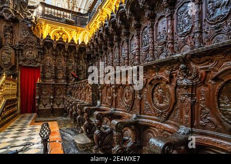 Erstaunlich Chor von Pedro Duque Cornejo in der Mezquita von Cordoba. Andalusien, Spanien Stockfoto