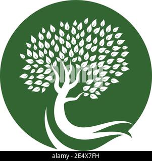 Baum Symbol logo template Vector Illustration Stock Vektor