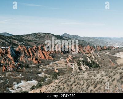 Malerische Aussicht auf Red Rocks in Colorado Stockfoto