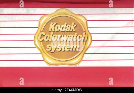 Kodak Brieftasche Für Filmverarbeitung Stockfoto