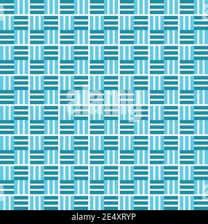 Modernes, stilvolles blaues geometrisches Nahtmuster Stock Vektor