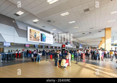 Lima, Peru - 2. Februar 2019: Terminal des Flughafens Lima (LIM) in Peru. Stockfoto