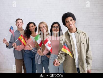 Moderne Ausbildung von internationalen Studenten oder Immigranten Stockfoto