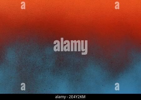 Rote und bleu spary Textur auf weißem Papier Hintergrund Stockfoto