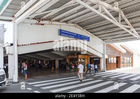 Male, Malediven – 19. Februar 2018: Terminal des Flughafens Male (MLE) auf den Malediven. Stockfoto