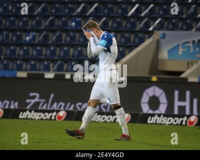 Deutscher Fußballer Dominik Ernst 1. FC Magdeburg DFB 3. Liga Saison 2020-21 Stockfoto