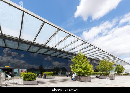 London, Großbritannien - 31. Juli 2018: Terminal 4 des Flughafens London Heathrow (LHR) im Vereinigten Königreich. Stockfoto