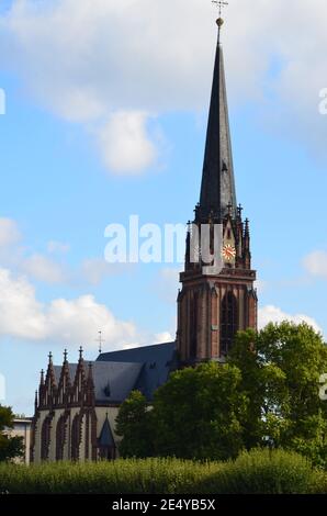 Dreikönigskirche in Frankfurt am Main Stockfoto