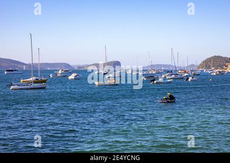 Pittwater Area an den nördlichen Stränden von Sydney, NSW, Australien Stockfoto