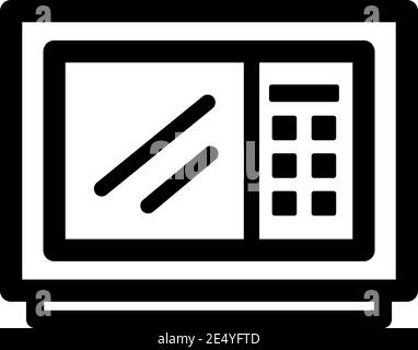 Symbol für Mikrowellen-Umrisse. Verschiedene elektrische Symbole. Anderes Symbol in dünnen Linien. Vektor-isolierte Illustration. Stock Vektor