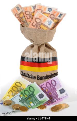 Geldbeutel der deutschen Bank Stockfoto