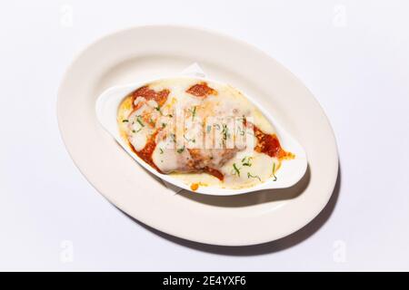 Aubergine Parmesan Stockfoto