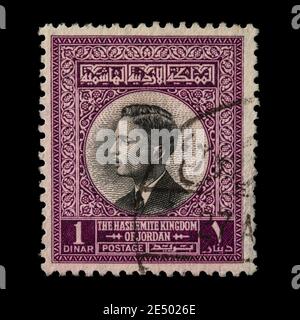 Vintage abgesagte Briefmarke aus Jordanien. Stockfoto