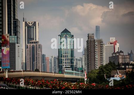 Shanghai während des 70. Chinesischen Nationaltages, 2019. oktober Stockfoto