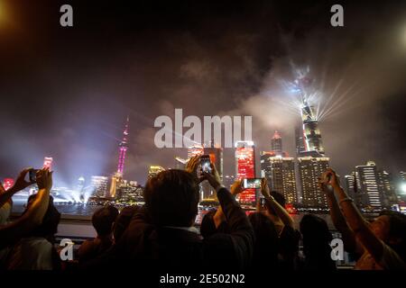 Shanghai während des 70. Chinesischen Nationaltages, 2019. oktober Stockfoto