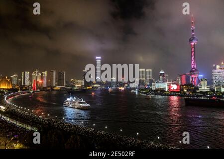 Shanghai während des 70. Chinesischen Nationaltages, 2019. oktober Stockfoto