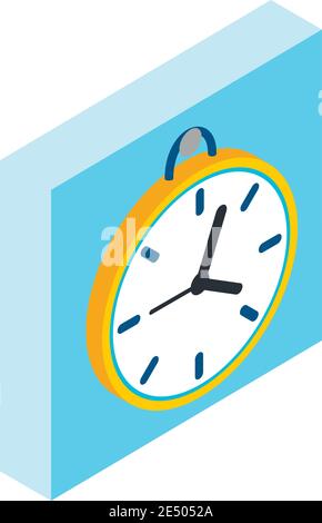 Altes Uhrsymbol. Isometrische Darstellung des alten Uhrvektorikons für Web Stock Vektor