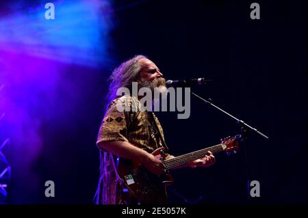 Wien, Österreich. 08. August 2015. Impressionen von der Festspielsaison 2015 auf der Donauinsel in Wien. Das Bild zeigt den Reggaemusiker Uwe Banton. Stockfoto