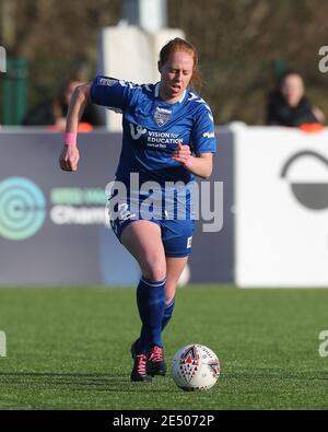 DURHAM, ENGLAND. 24. JANUAR Kathryn Hill of Durham Women während des FA Women's Championship Matches zwischen Durham Women und London Bees im Maiden Castle, Durham City am Sonntag, 24. Januar 2021. (Kredit: Mark Fletcher, Mi News) Kredit: MI Nachrichten & Sport /Alamy Live Nachrichten Stockfoto