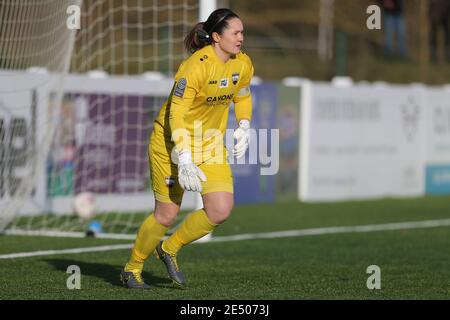 DURHAM, ENGLAND. 24. JANUAR Sarah QUANTRILL von London Bees während des FA Women's Championship Matches zwischen Durham Women und London Bees im Maiden Castle, Durham City am Sonntag, 24. Januar 2021. (Kredit: Mark Fletcher, Mi News) Kredit: MI Nachrichten & Sport /Alamy Live Nachrichten Stockfoto