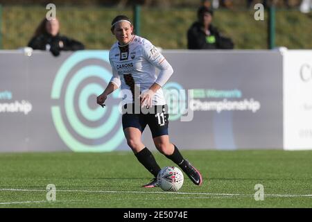 DURHAM, ENGLAND. 24. JANUAR Mel FILLIS von London Bees während des FA Women's Championship Matches zwischen Durham Women und London Bees im Maiden Castle, Durham City am Sonntag, 24. Januar 2021. (Kredit: Mark Fletcher, Mi News) Kredit: MI Nachrichten & Sport /Alamy Live Nachrichten Stockfoto