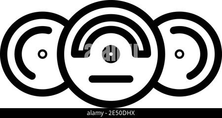 Armaturenbrett-Symbol für Modellautos. Umriss Modell Auto Dashboard Vektor-Symbol für Web-Design isoliert auf weißem Hintergrund Stock Vektor