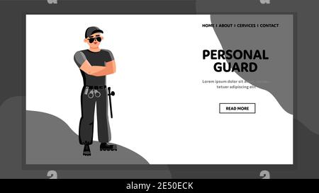 Personenschutz, Lebensschutz-Service Vektorgrafik Stock Vektor