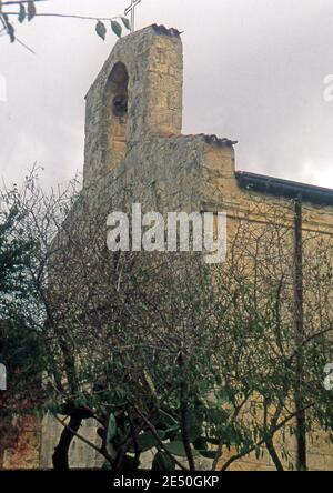 Banari, Sardinien, Italien. romanische Kirche Santa Maria di Cea (eingescannt von Kolordias) Stockfoto