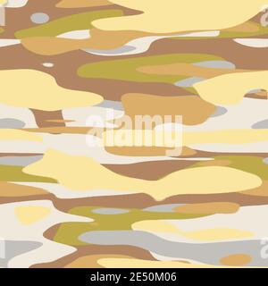 Nahtloses, unifarbenes, flaches Camo-Digitalmuster Stockfoto