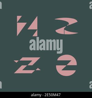 Buchstabe Z-Logo und Monogramm Elemente Vektor-Design-Set Stock Vektor