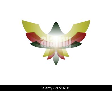 Vektor-Adler im Gradienten-Stil. Digitale Kunst Stock Vektor