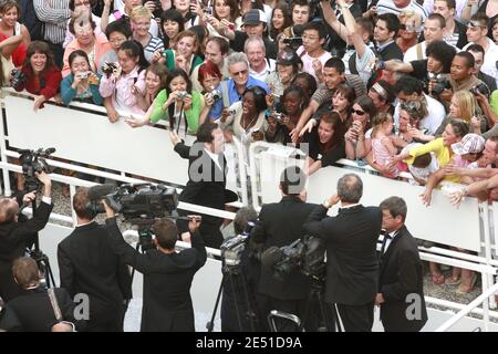 Gad Elmaleh sah, wie er am 14. Mai 2008 im Palais des Festivals in Cannes, Frankreich, auf dem roten Teppich ankam, um den Film "Blindheit" von Fernando Meirelles zu sehen, der im Wettbewerb und bei der Eröffnung der 61. Internationalen Filmfestspiele von Cannes gezeigt wurde. Foto-Pool von Arsov/ABACAPRESS.COM Stockfoto