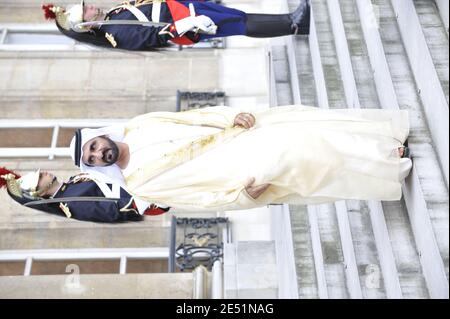 Vizepräsident der Vereinigten Arabischen Emirate, Premierminister, Dubais Herrscher Scheich Mohammed bin Rashed Al Maktoum am 21. Mai 2008 im Elysee-Palast in Paris, Frankreich. Foto von Ammar Abd Rabbo/ABACAPRESS.COM Stockfoto