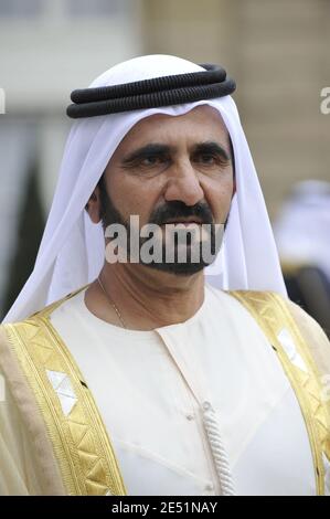 Vizepräsident der Vereinigten Arabischen Emirate, Premierminister, Dubais Herrscher Scheich Mohammed bin Rashed Al Maktoum am 21. Mai 2008 im Elysee-Palast in Paris, Frankreich. Foto von Ammar Abd Rabbo/ABACAPRESS.COM Stockfoto