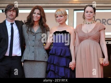 Samantha Morton, Michelle Williams, Catherine Keener am 23. Mai 2008 im Palais des Festivals in Cannes, Südfrankreich, zur Vorführung von Charlie Kaufmans 'Synecdoche, New York', die im Wettbewerb der 61. Filmfestspiele von Cannes präsentiert wurde. Foto von Hahn-Nebinger-Orban/ABACAPRESS.COM Stockfoto