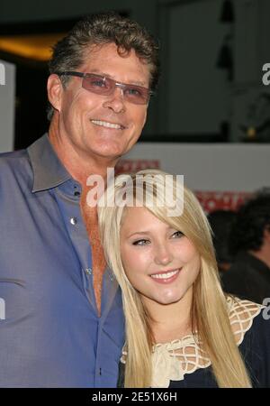 David Hasselhoff und Tochter Hayley Amber Hasselhoff kommen zur Weltpremiere von "You Don't Mess with the Zohan", die am 28. Mai 2008 im Grauman's Chinese Theatre in Hollywood, Los Angeles, CA, USA, stattfand. Foto von Baxter/ABACAPRESS.COM Stockfoto