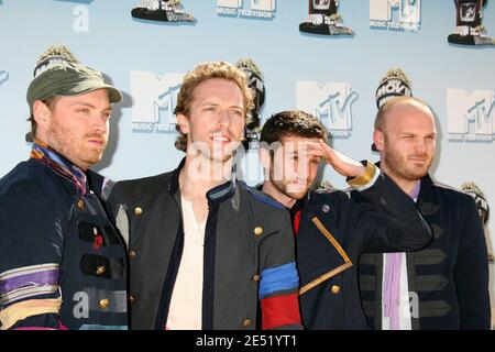 Coldplay nimmt an den MTV Movie Awards 2008 Teil, die am 1. Juni 2008 im Gibson Amphitheatre in Los Angeles, CA, USA, verliehen wurden. Foto von Baxter/ABACAPRESS.COM Stockfoto