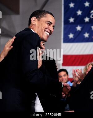 Der hoffnungsvolle Senator des demokratischen Präsidenten Barack Obama (D-IL) spricht während einer Wahlkampfveranstaltung im Charleston Civic Center am 12. Mai 2008 in Charleston, WV, USA. Foto von Olivier Douliery/ABACAPRESS.COM Stockfoto