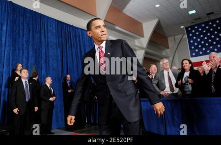 Der hoffnungsvolle Senator des demokratischen Präsidenten Barack Obama (D-IL) spricht während einer Wahlkampfveranstaltung im Charleston Civic Center am 12. Mai 2008 in Charleston, WV, USA. Foto von Olivier Douliery/ABACAPRESS.COM Stockfoto