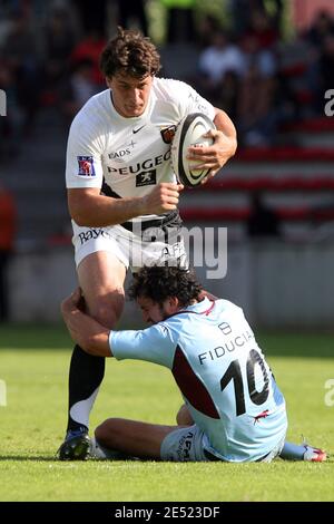 Toulouse Yannick Jauzion während der Französisch Top 14 Rugby Spiel, Toulouse gegen Bourgoin im Ernest Wallon Stadion in Toulouse, Frankreich am 7. Juni 2008. Toulouse gewann 57-17. Foto von Alex/Cameleon/ABACAPRESS.COM Stockfoto