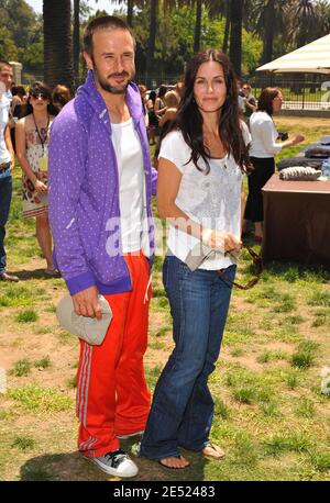 David Arquette und Courteney Cox kommen am 8. Juni 2008 zum "A Time for Heroes" Celebrity Carnival, um der Elizabeth Glaser Pediatric AIDS Foundation im Wadsworth Theatre in Los Angeles, CA, USA, zu nutzen. Foto von Lionel Hahn/ABACAPRESS.COM Stockfoto